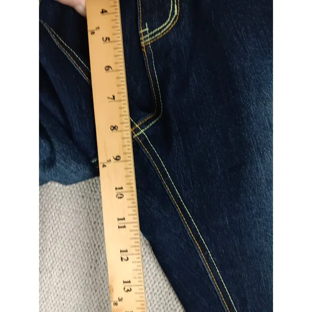 Rocawear Classic Skinny Jean Women 14 33X33‎  Dark Wash Rhinestone Back Stretch